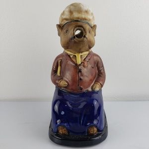 CERAMIC PIG JAR DECOR